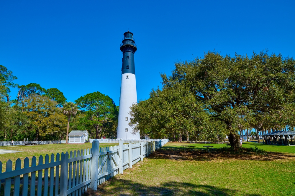 the lighthouse at Hunting Island State Park is a must visit near our South Carolina Bed and Breakfast
